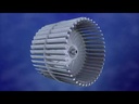 Turbina Doble Fan Coil 10 3/4″ x 10 1/2″ CW Buje 1/2″ Galvanizada RBW10215 REVCOR