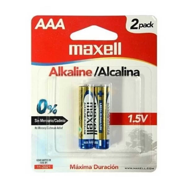 Batería Alcalina 1.5V AAA MAXELL
