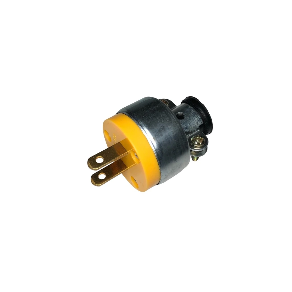 [EC14002] ENCHUFE METALICO MACHO SIN TIERRA / 110V