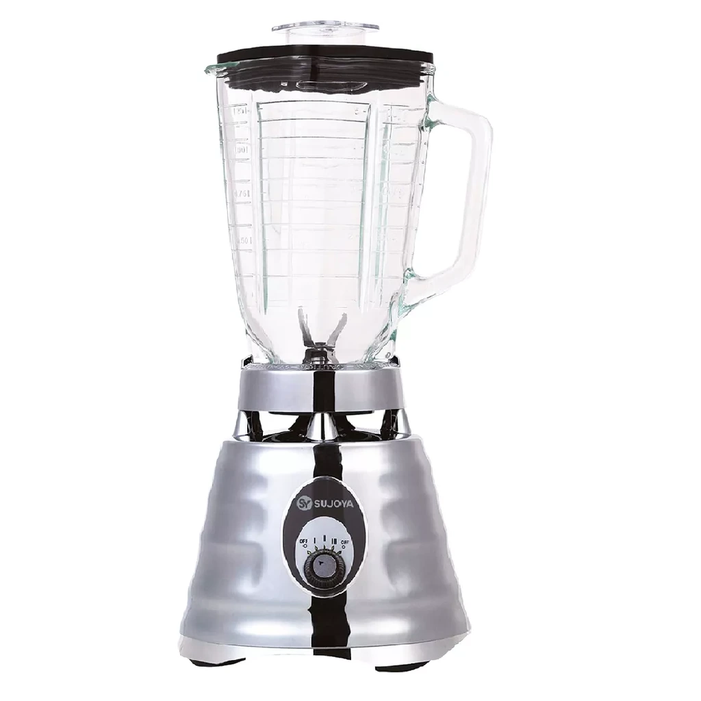 [LI1003] LICUADORA SUJOYA VASO VIDRIO CROMADA 3 VELOCIDADES