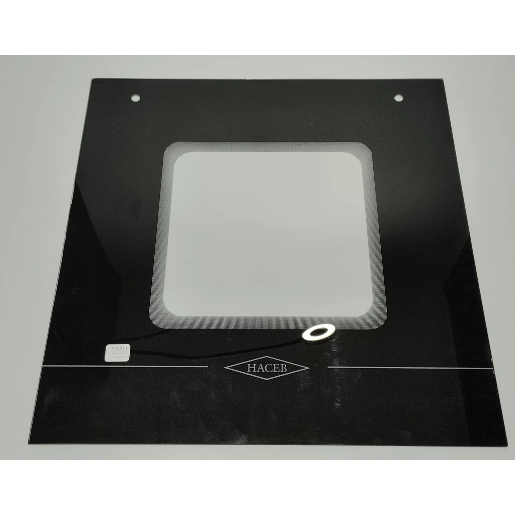 [VI2511] VIDRIO PUERTA HORNO HACEB PLANO BEIGE - NEGRO 48.7CM