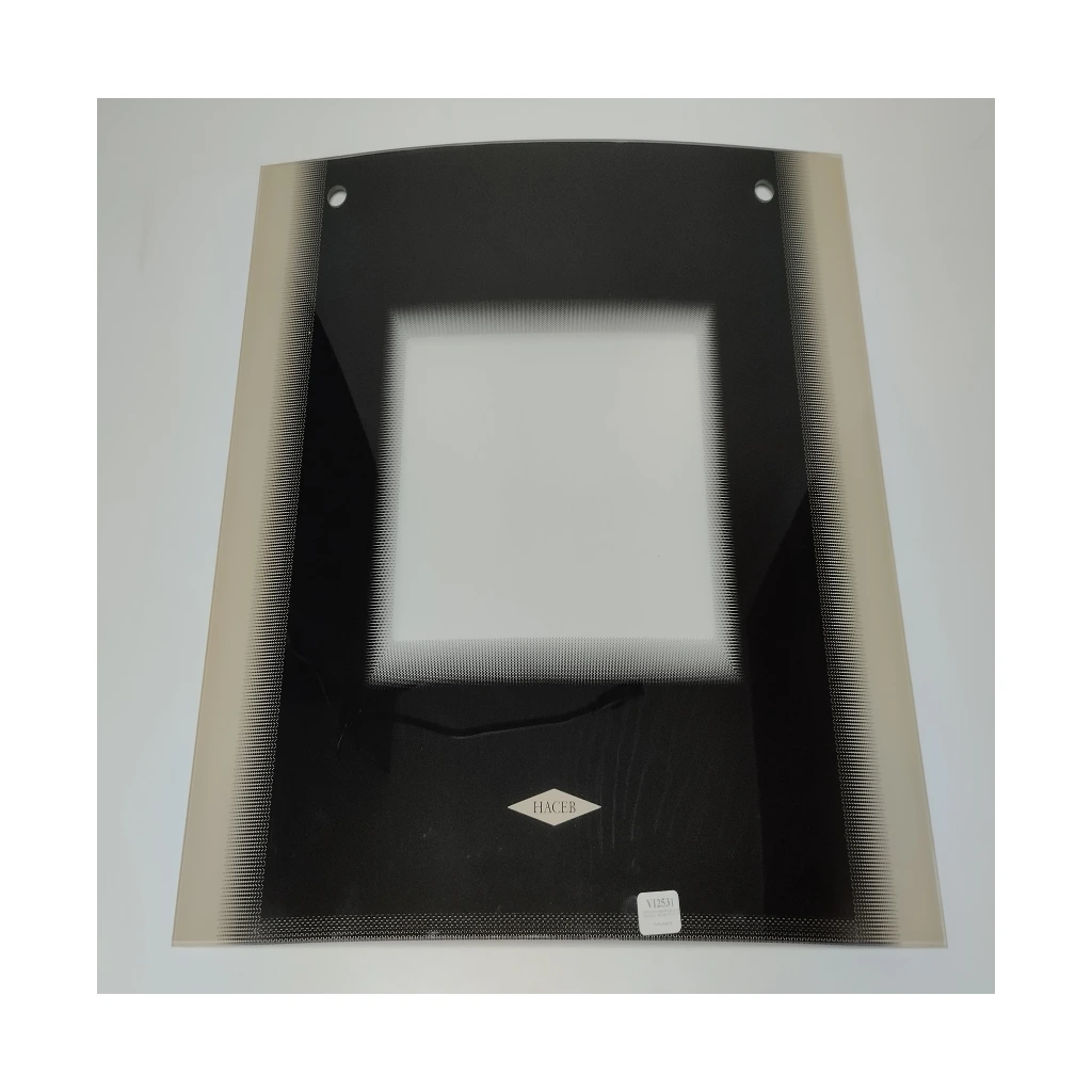 [VI2531] VIDRIO PUERTA HORNO HACEB CURVO G504 BEIGE - BLANCO