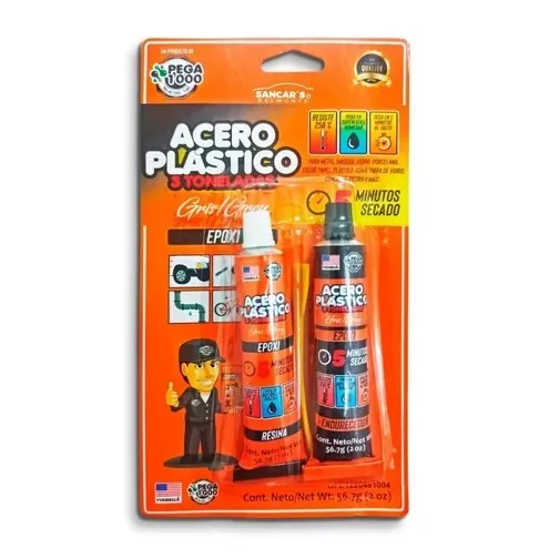 [FAP0001] ACERO PLASTICO (3 TONELADAS), GRIS. PEGA1000