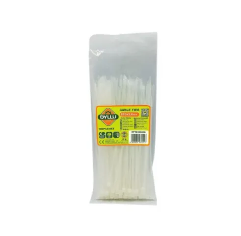 [FA30025] AMARRE 3.6 mm X 200 mm. BLANCO.DYLLU (EMP. 100 UND)