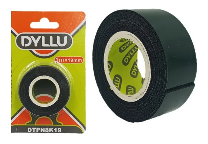 [FCA0075] CINTA ADHESIVA DOBLE CARA NEGRA (19mm X1 Mts). DYLLU