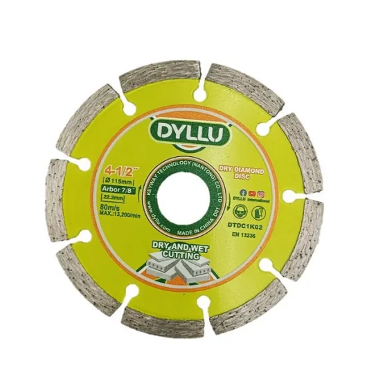 [FDD0100] DISCO DE CORTE DIAMANTADO 4 1/2" SEGMENTADO (115x2.0x22.2mm). DYLLU