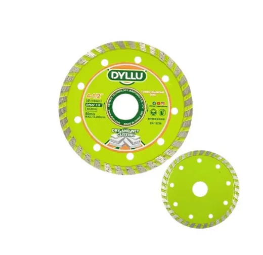 [FDD0101] DISCO DE CORTE DIAMANTADO 4 1/2" TURBO (115x2.0x22.2mm). DYLLU