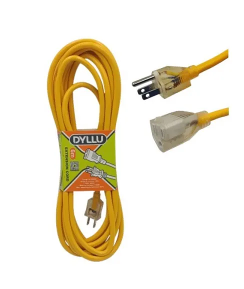 [FEE0123] EXTENSION ELECTRICA 6 Mts, 125V-60Hz, AMARILLO. DYLLU