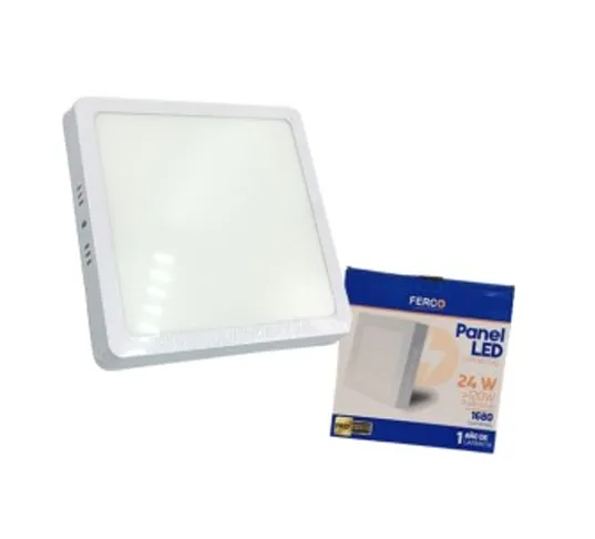 [FLC0143] LAMPARA CUADRADA SUPERFICIAL LED 24 W, 85-265V, 6500K. FERCO (PREMIUM)
