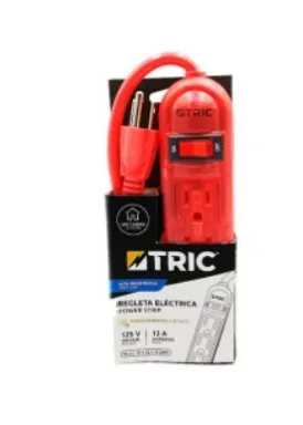 [FR40188] REGLETA 4 TOMAS (ON/OFF), 30 cm 125V/13A. TRIC (COLOR)