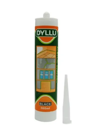 [FSN0201] SILICON NEGRO 300ml (SELLADOR ACRILICO). DYLLU