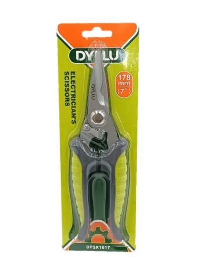 [FTE0215] TIJERA ELECTRICISTA ACERO INOXIDABLE 7" (178mm). DYLLU
