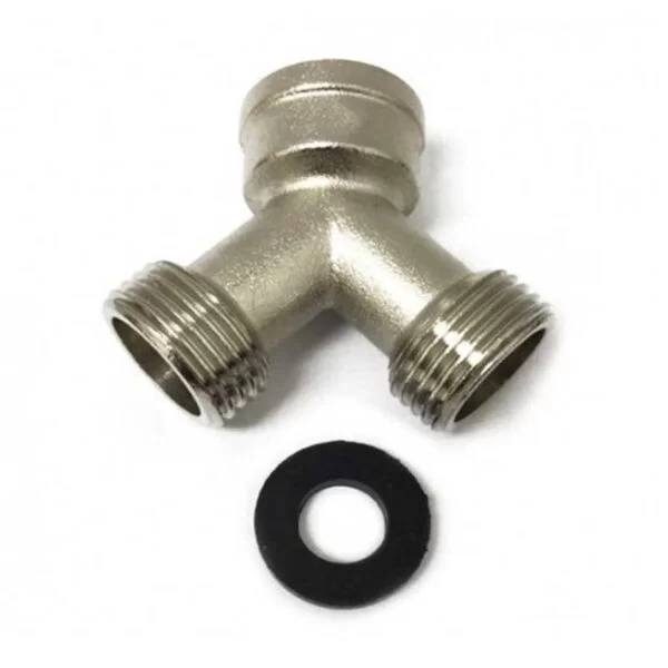 Conexión Entrada Agua Lavadora Yee “Y” 3/4″ Macho SAE x 2x 3/4″ Hembra SAE Apih-1234y Appli Parts