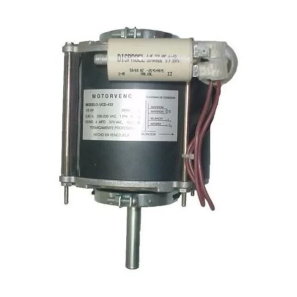 Motor Ventilador 1 Eje Sellado 1/6HP 1080RPM 220V UCD-433 Motorvenca