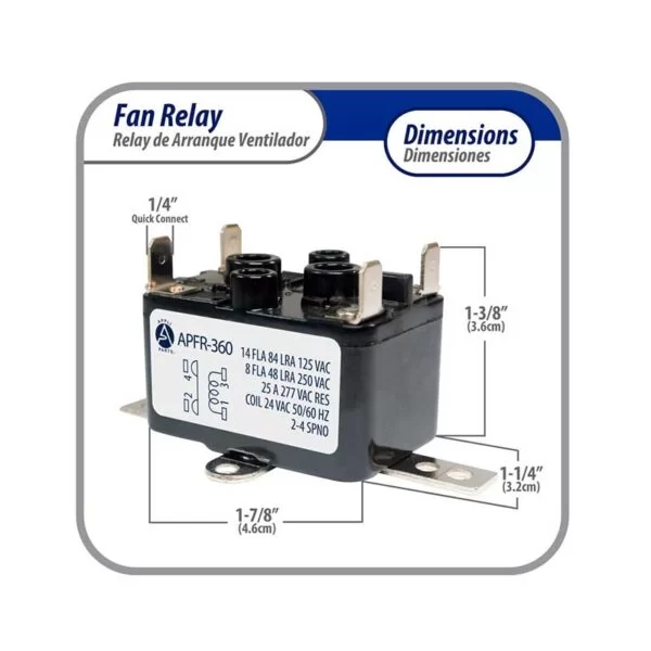 Relé Fan 24V SPST 90-360