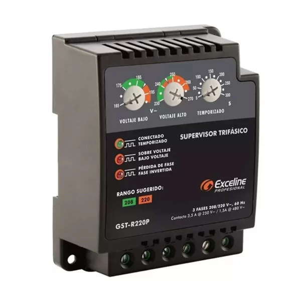 Supervisor Trifásico 220V GST-R220P Exceline